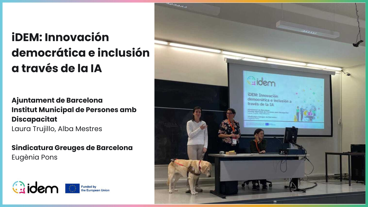 iDEM presentation at 10th Congress of the Spanish Network for Social Policy